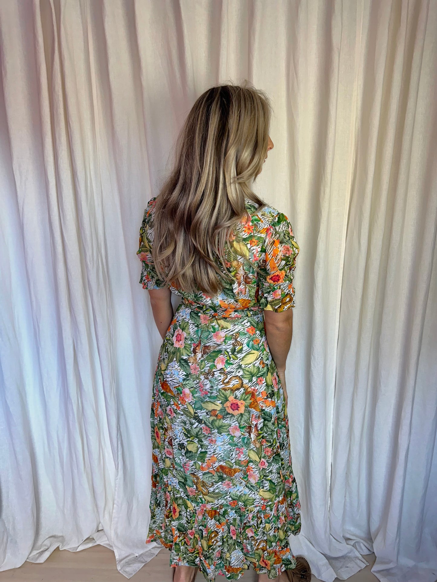 Jurk Alix print meerkleurig - Maat M
