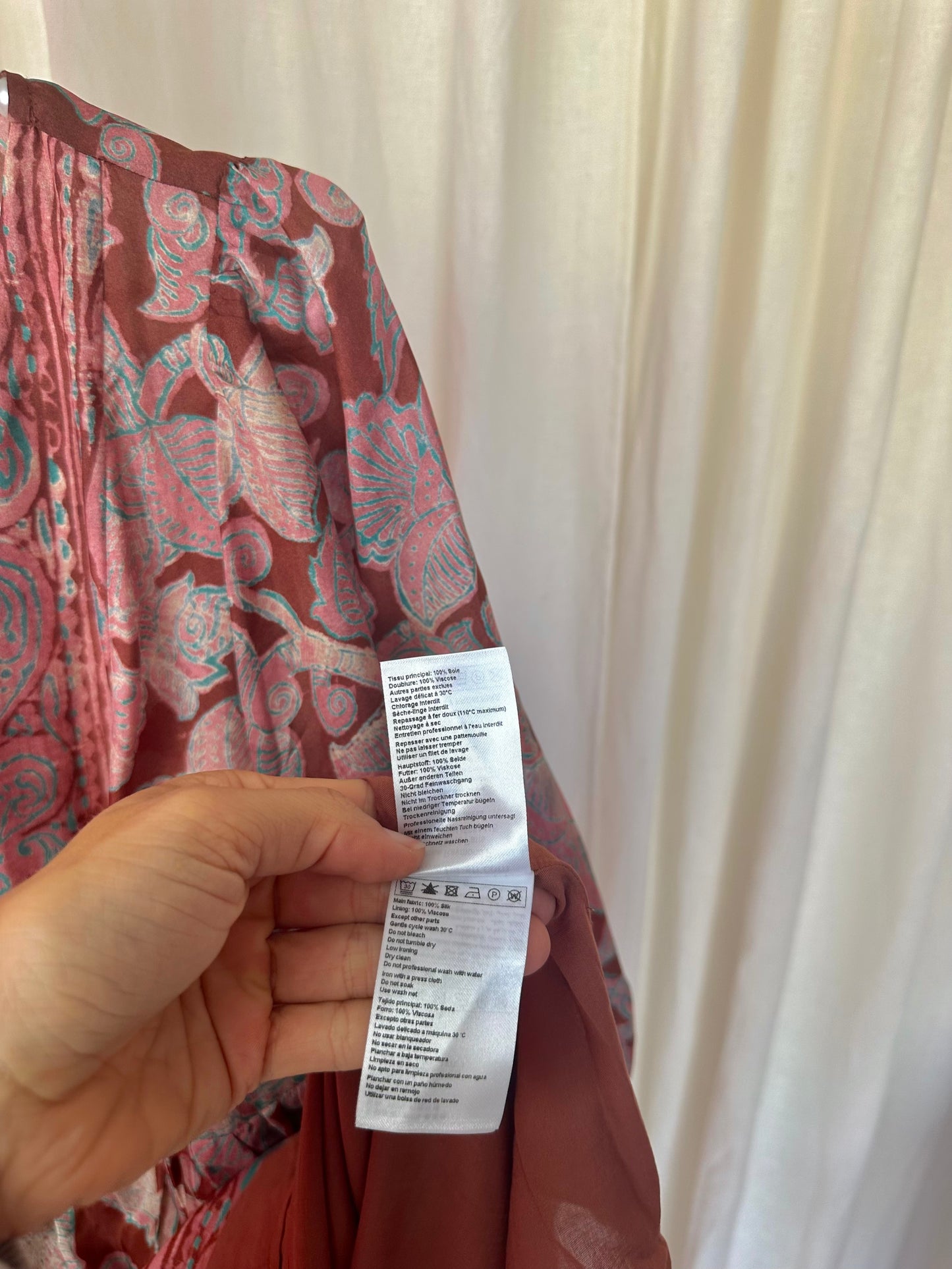 Jurk Ba&sh iris rose print oudroze - maat 3 (L)