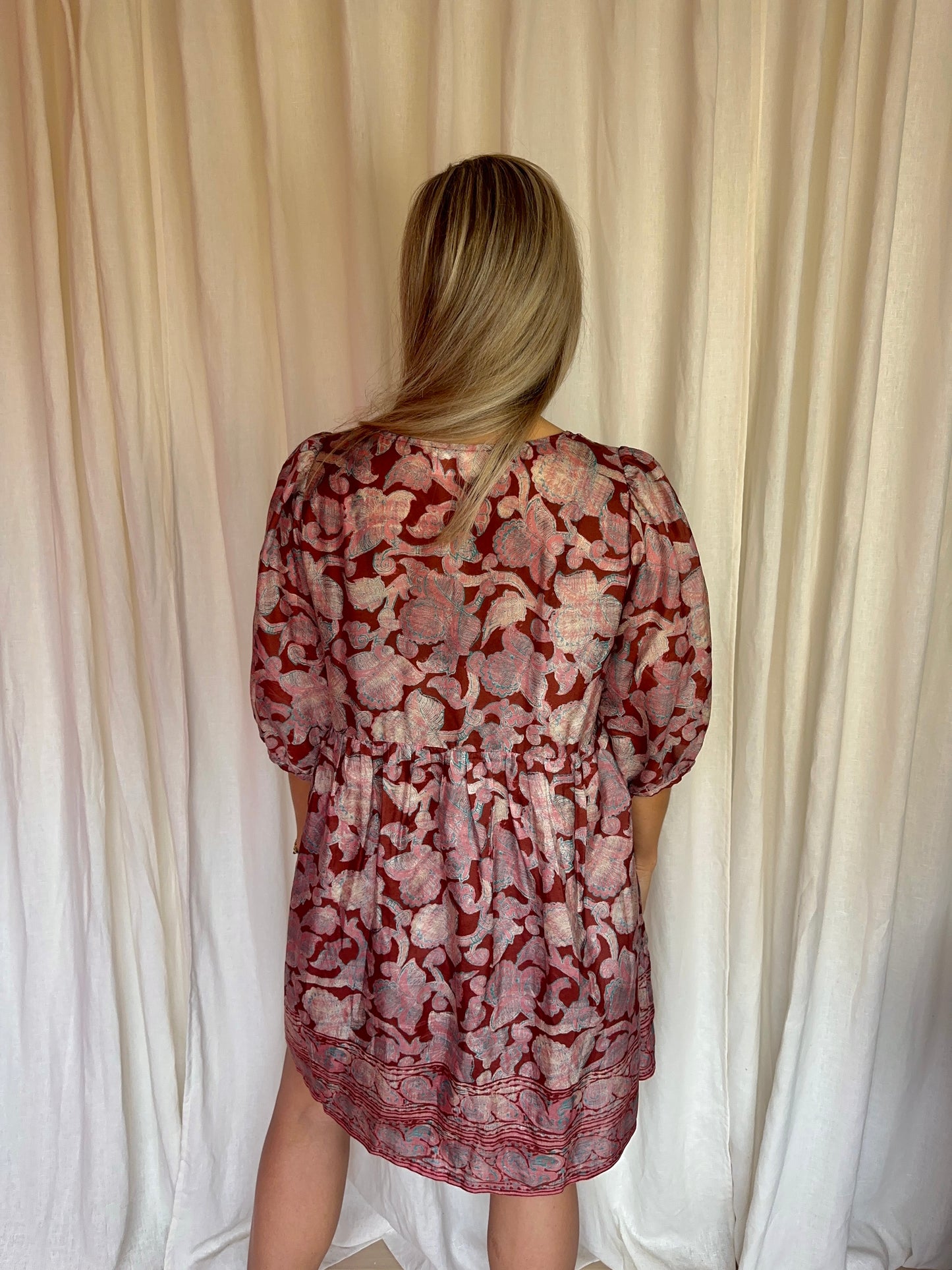 Jurk Ba&sh iris rose print oudroze - maat 3 (L)