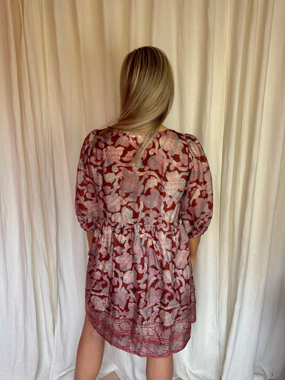 Jurk Ba&sh iris rose print oudroze - maat 3 (L)