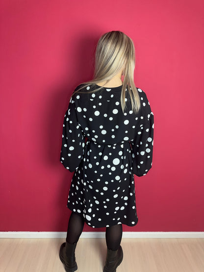 Jurk Claes Iversen polkadot zwart/wit - Maat 42
