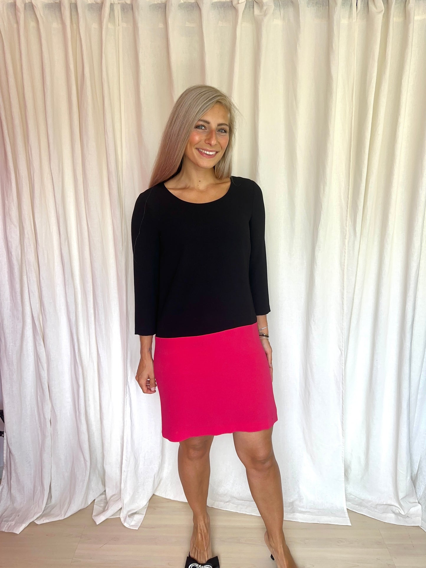 Jurk DKNY zwart,roze maat S