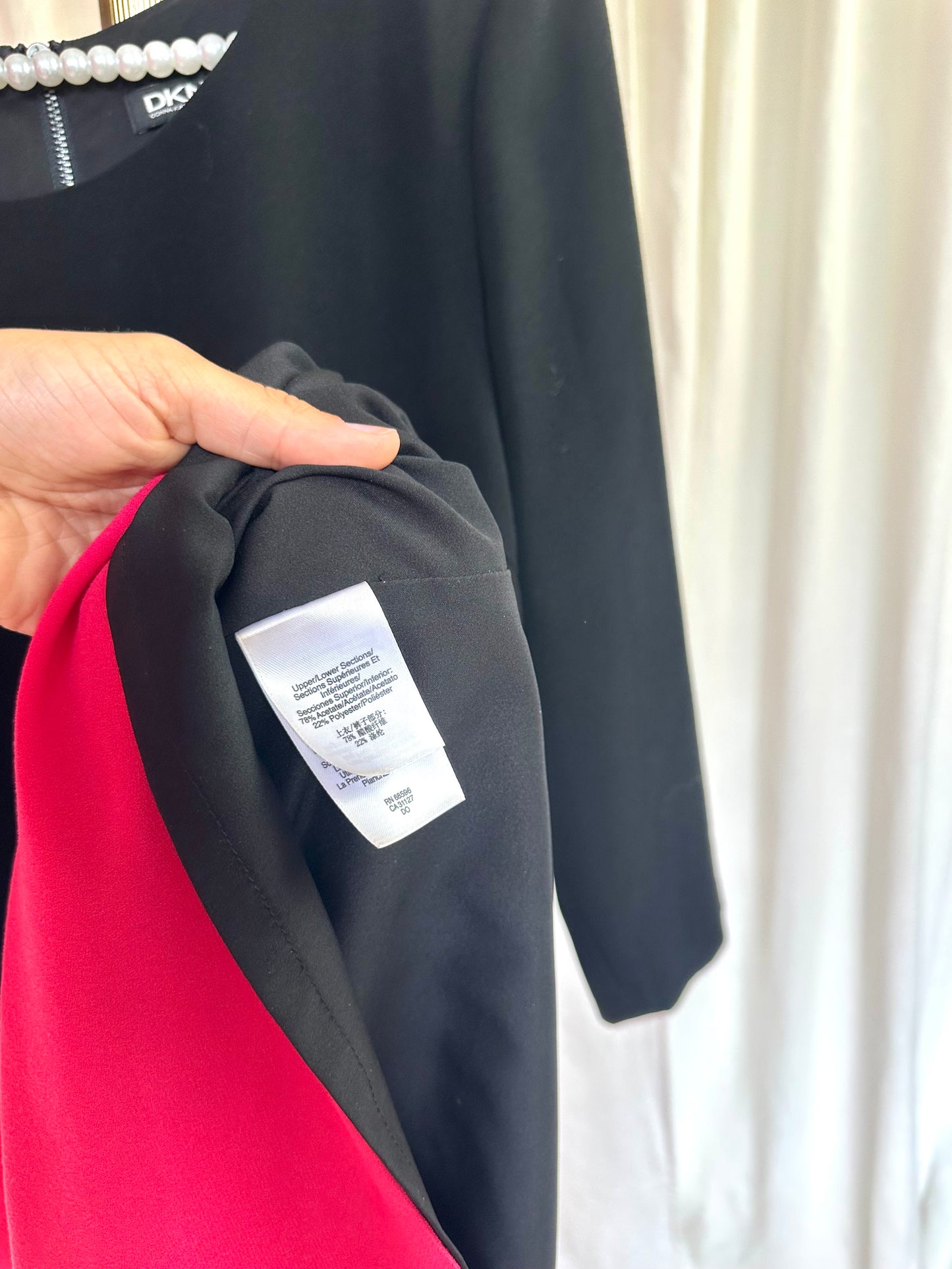 Jurk DKNY zwart,roze maat S