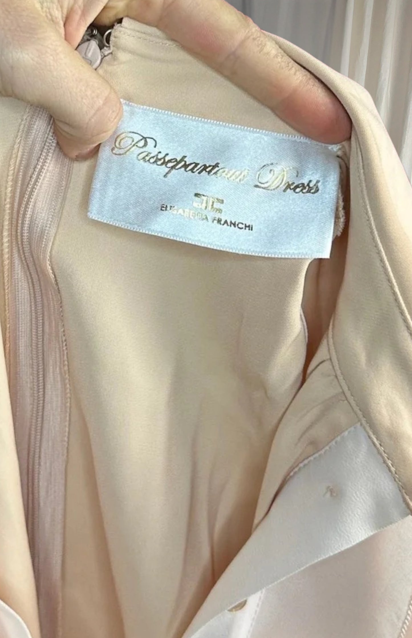 Jurk Elisabetta Franchi Passepartout beige - Maat 36