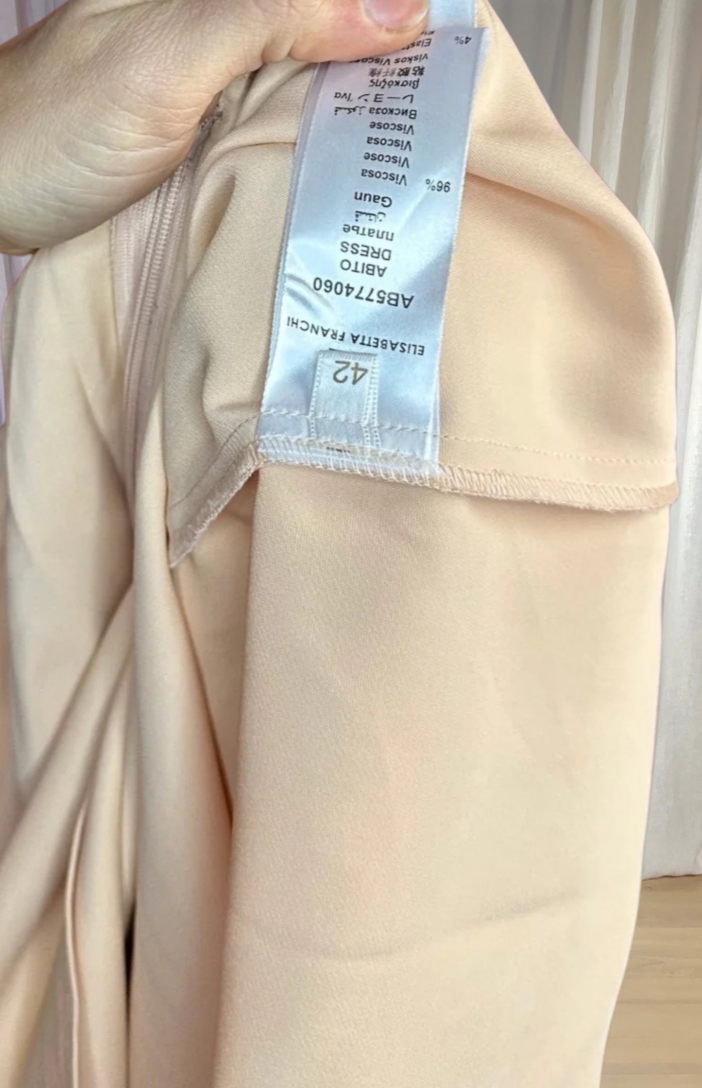 Jurk Elisabetta Franchi Passepartout beige - Maat 36