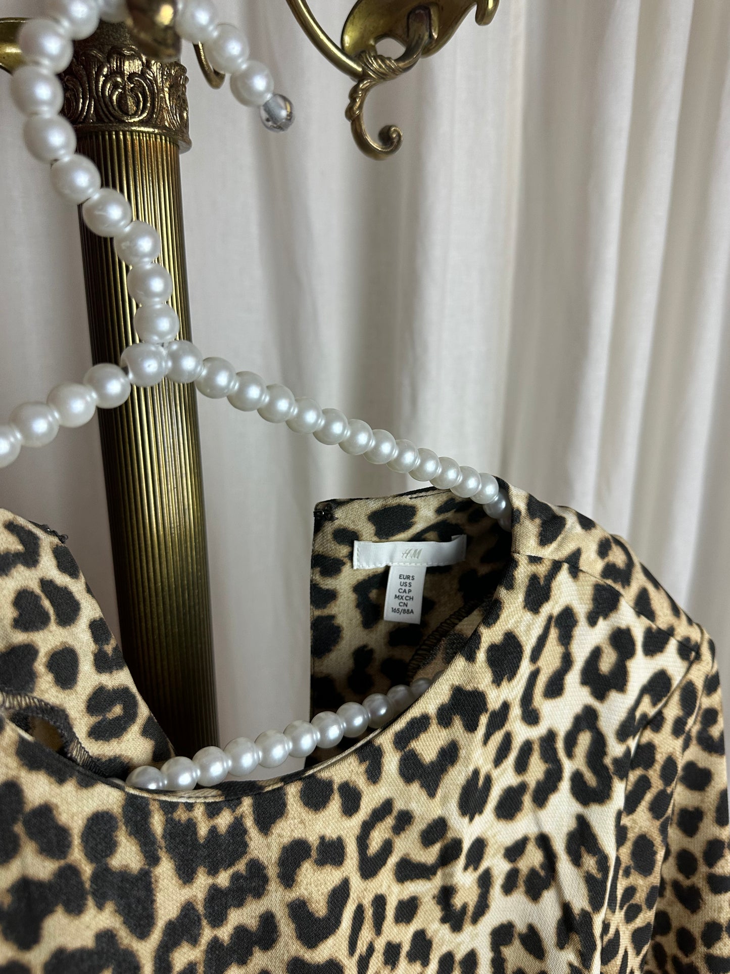 Jurk H&M tuniek panterprint bruin maat S