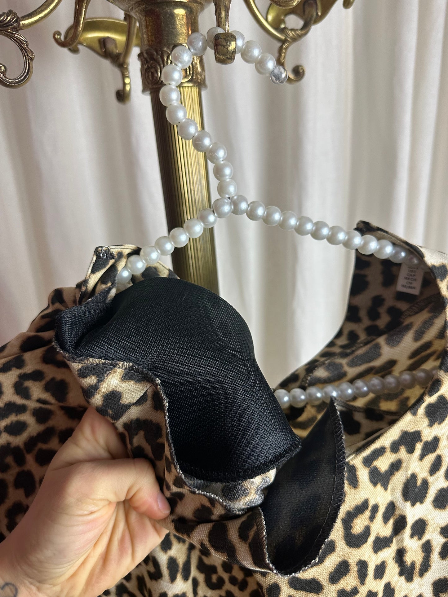 Jurk H&M tuniek panterprint bruin maat S