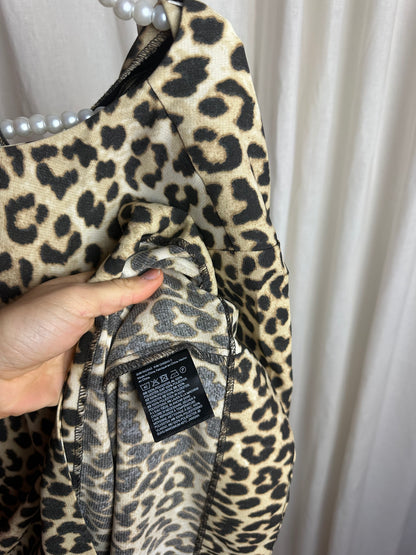 Jurk H&M tuniek panterprint bruin maat S