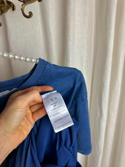 Jurk IRO Sweaterjurk Blauw van Katoen – Maat 42