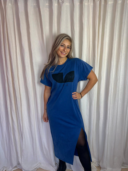 Jurk IRO Sweaterjurk Blauw van Katoen – Maat 42