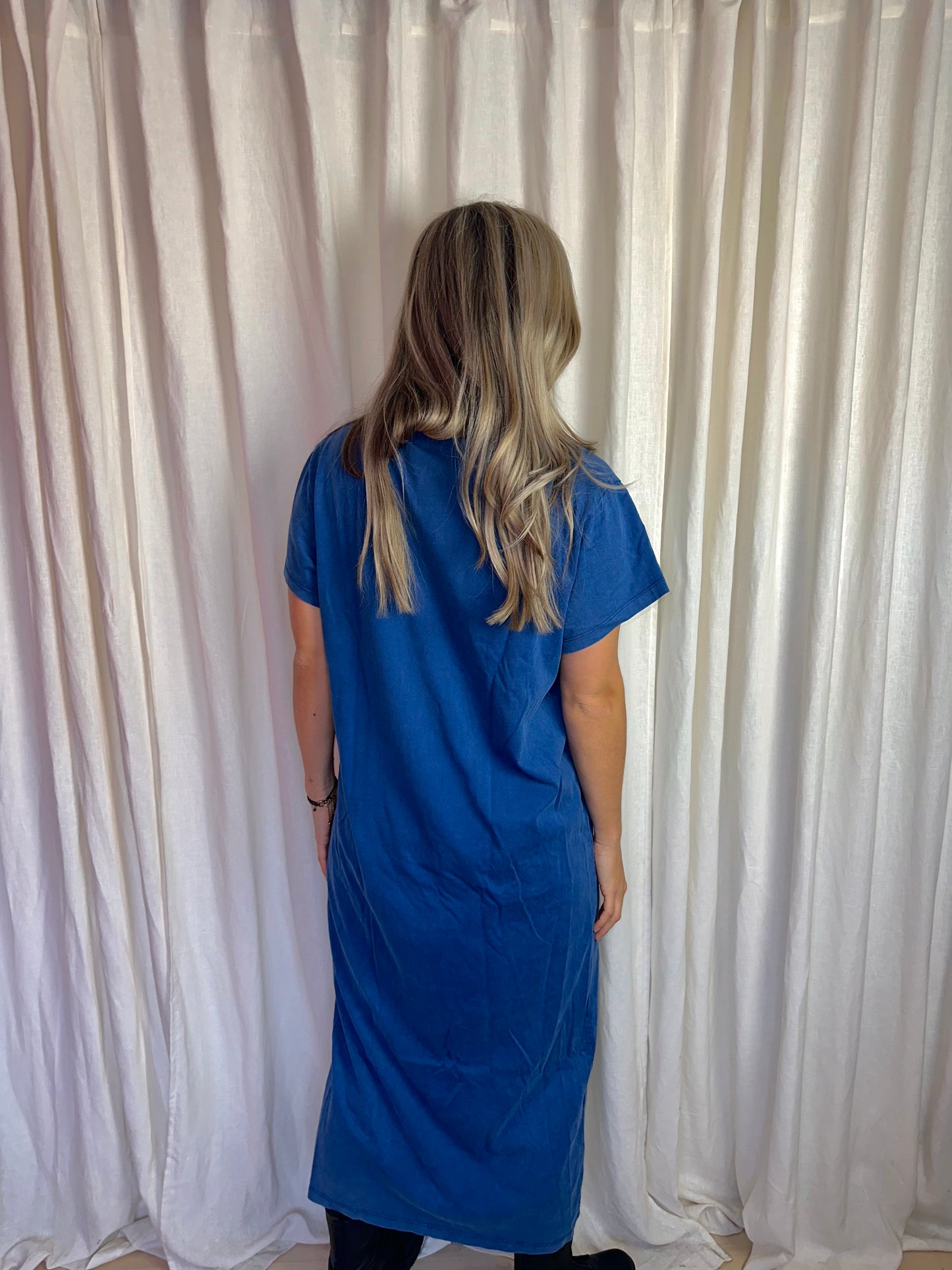 Jurk IRO Sweaterjurk Blauw van Katoen – Maat 42