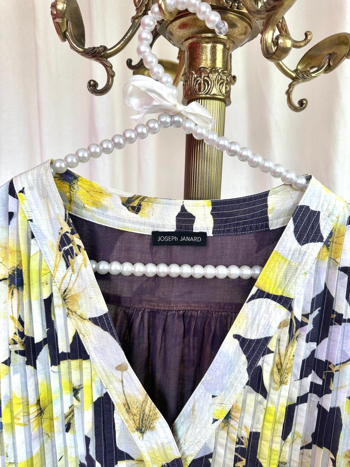 Jurk Joseph Janard bloemenprint geel,donkerblauw maat 40