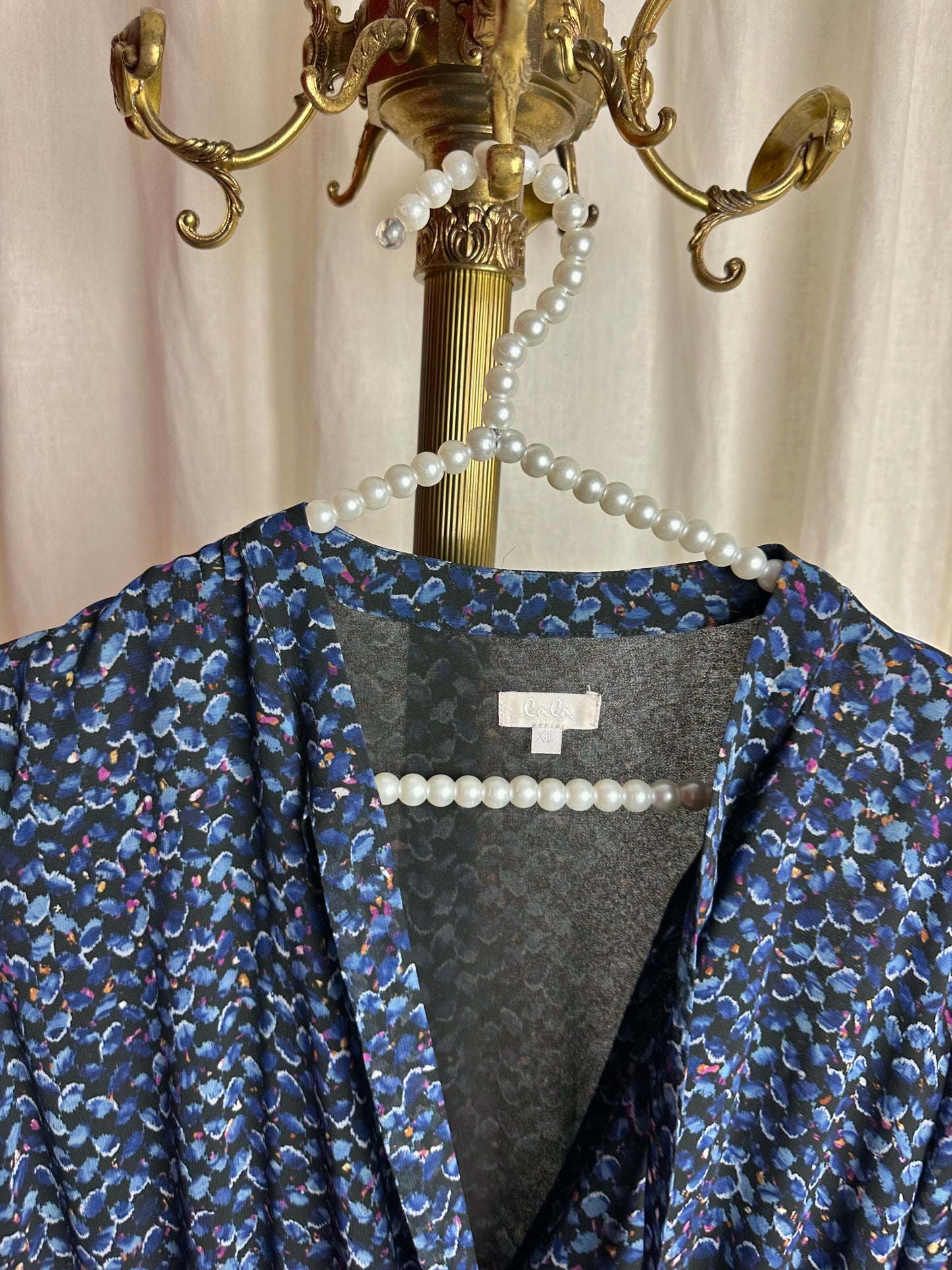 Jurk Lala Berlin print blauw - Maat 42