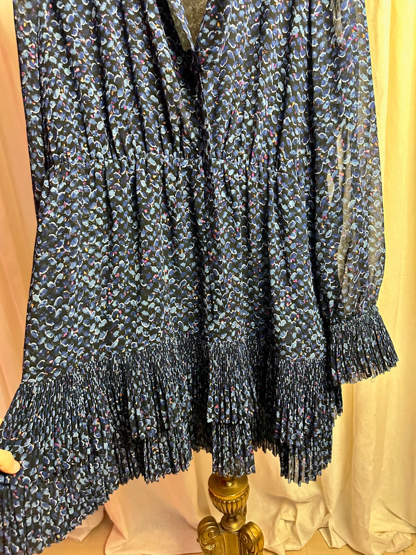 Jurk Lala Berlin print blauw - Maat 42
