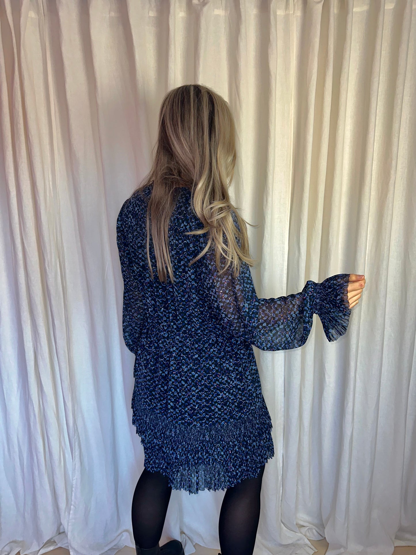 Jurk Lala Berlin print blauw - Maat 42