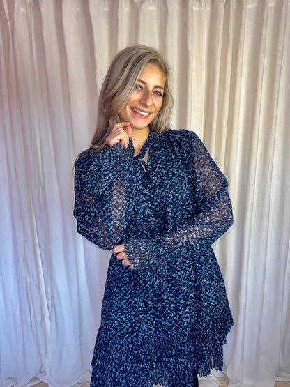 Jurk Lala Berlin print blauw - Maat 42