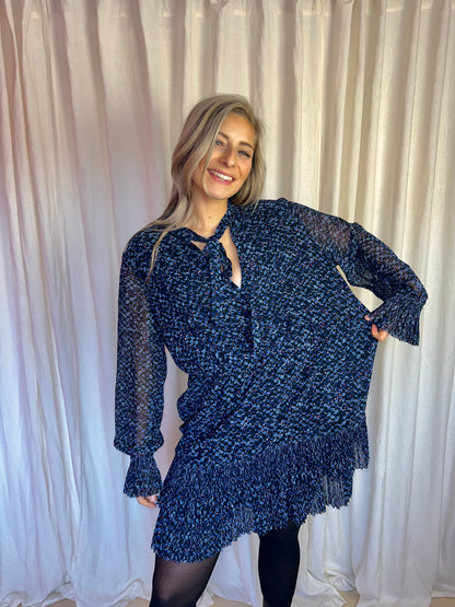 Jurk Lala Berlin print blauw - Maat 42