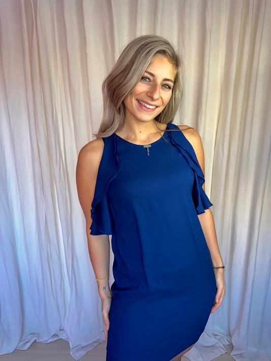 Jurk LuckyLu blauw - Maat 36