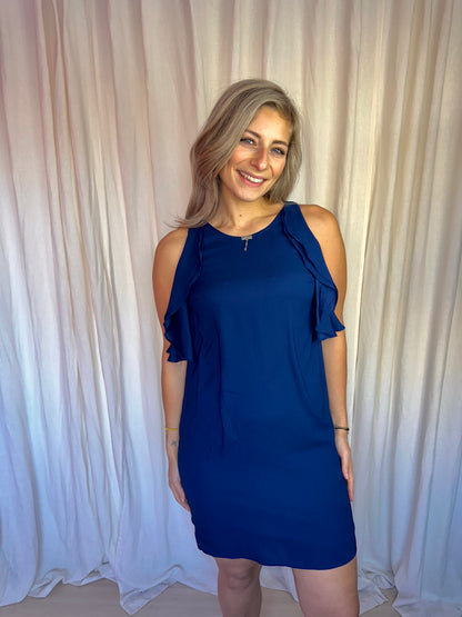 Jurk LuckyLu blauw - Maat 36