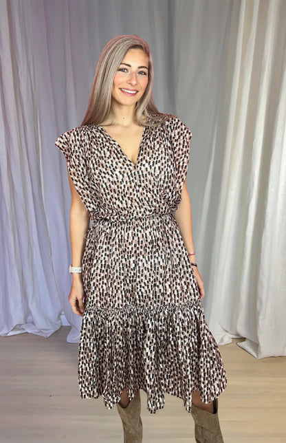 Jurk Magali Pascal maxi print lichtroze maat M