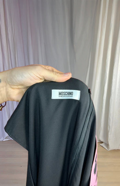 Jurk Moschino panterprint zwart/roze maat M