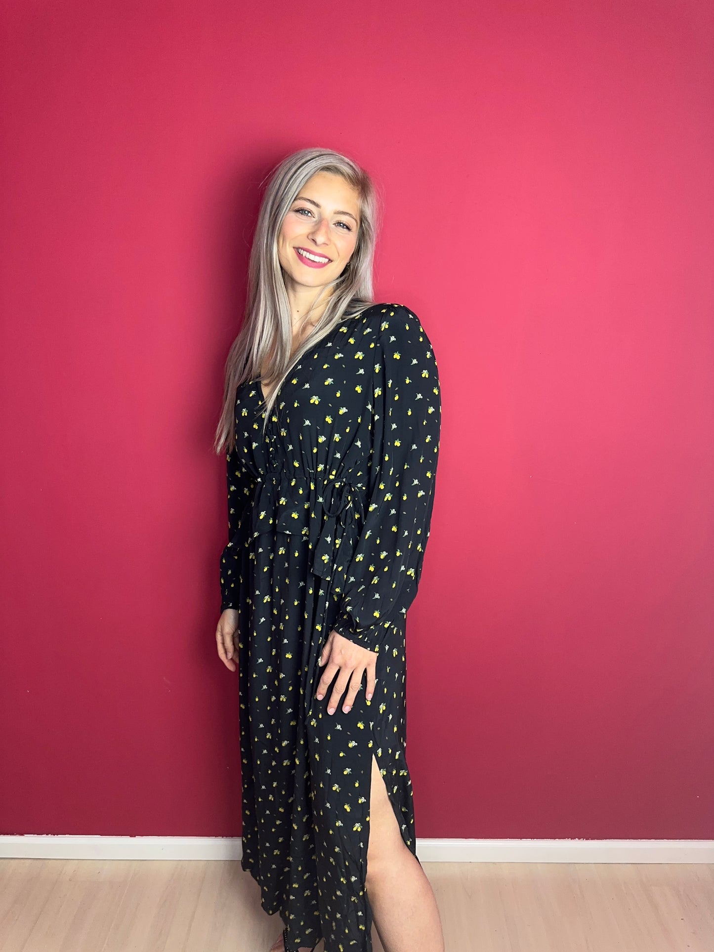 Jurk Notes du Nord Lemon Print – Vrouwelijke Zomerjurk Maat 40