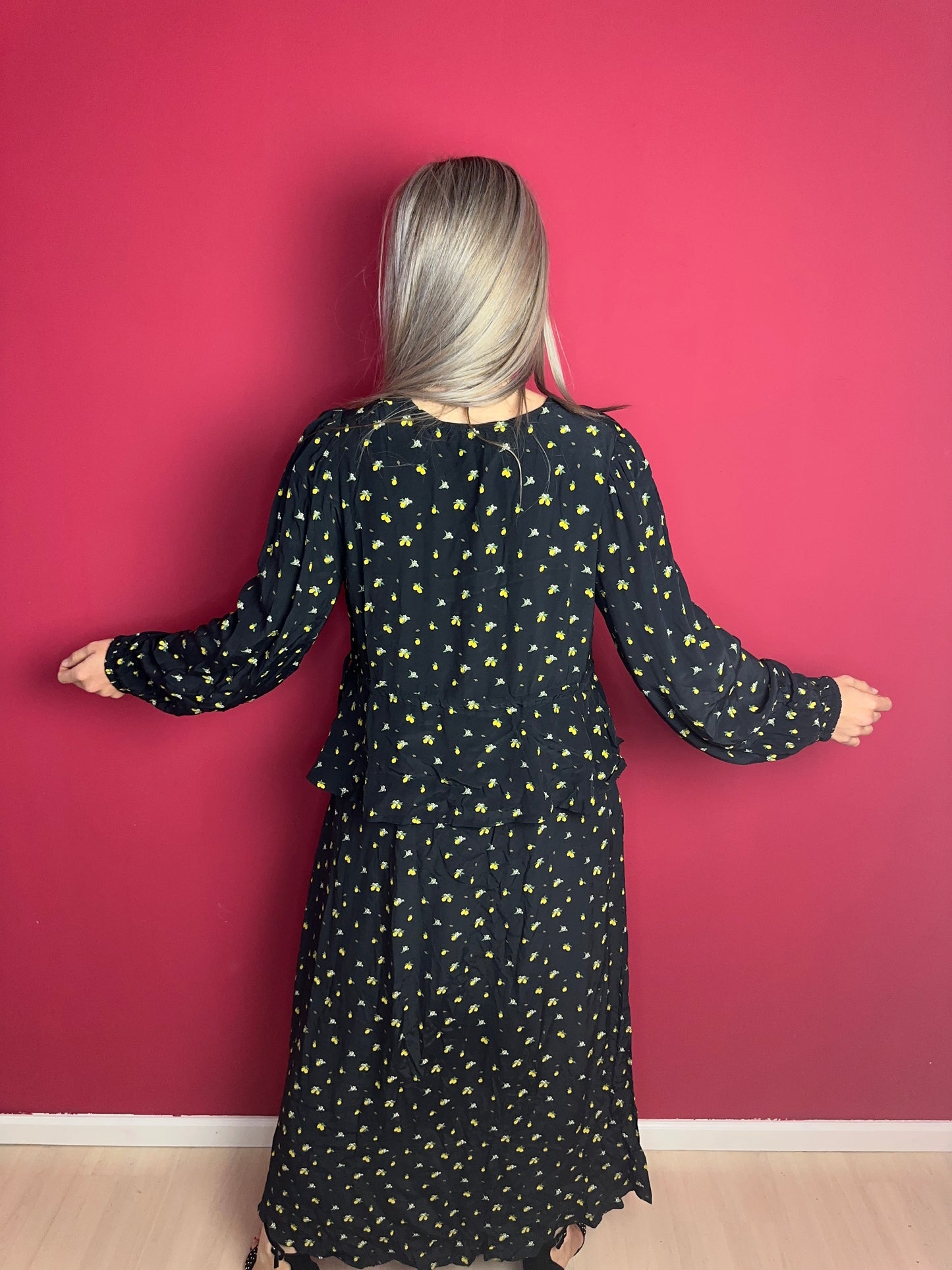 Jurk Notes du Nord Lemon Print – Vrouwelijke Zomerjurk Maat 40