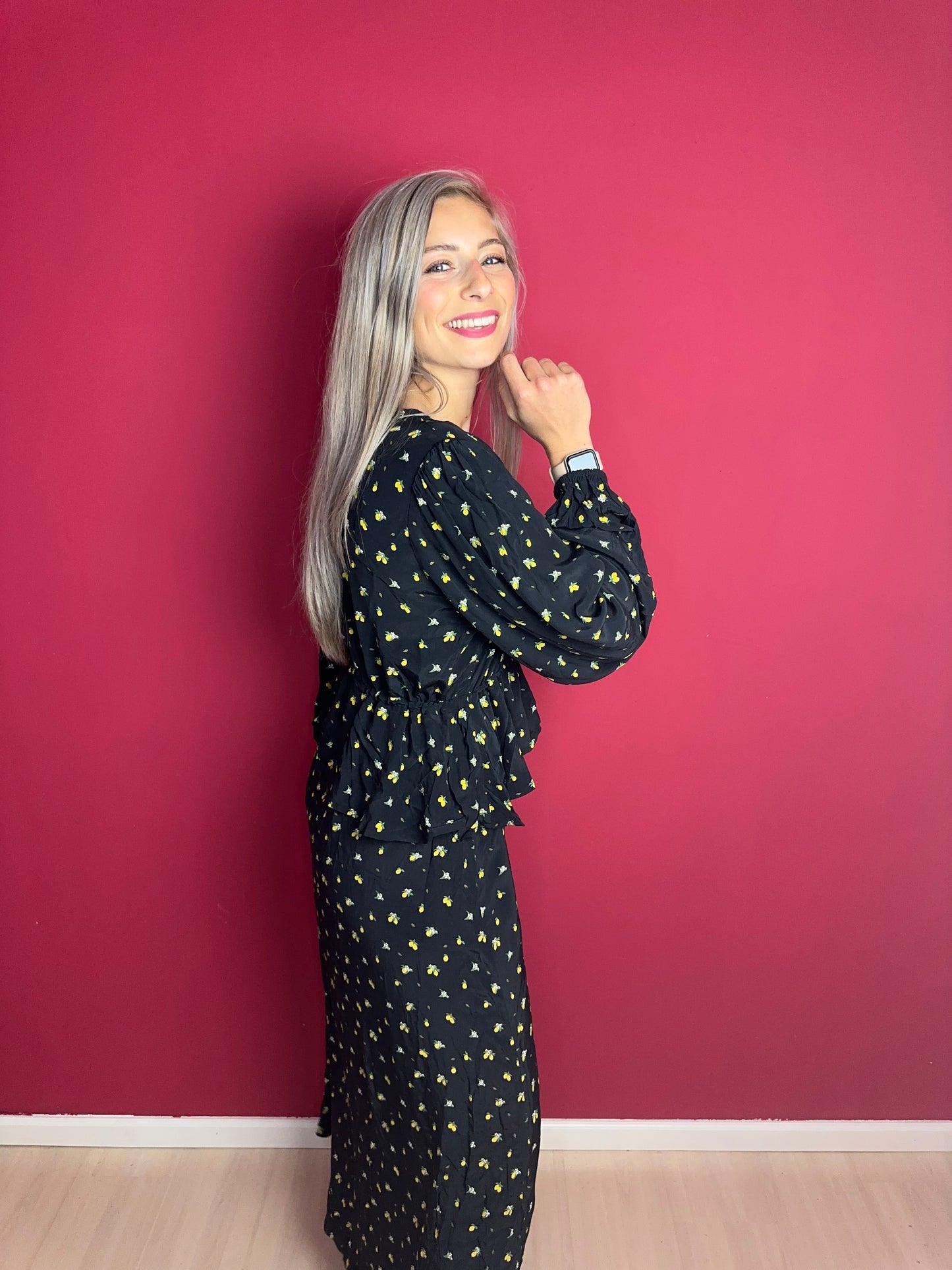 Jurk Notes du Nord Lemon Print – Vrouwelijke Zomerjurk Maat 40