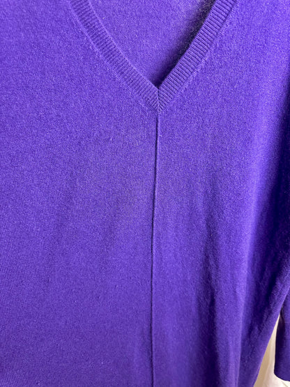 Jurk Notshy cashmere gebreid paars - Maat XL