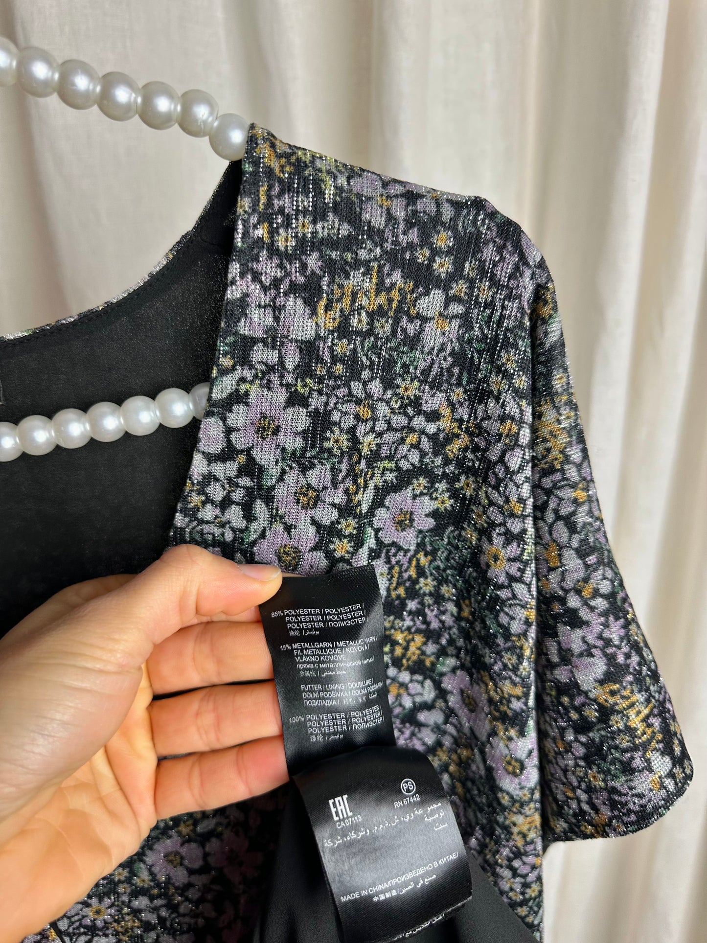 Jurk SET bloemenprint lila - Maat 42