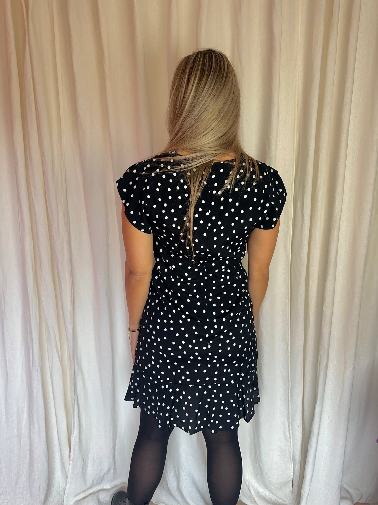 Jurk SET stippen zwart,wit maat 38