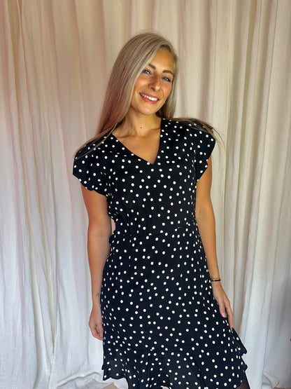 Jurk SET stippen zwart,wit maat 38