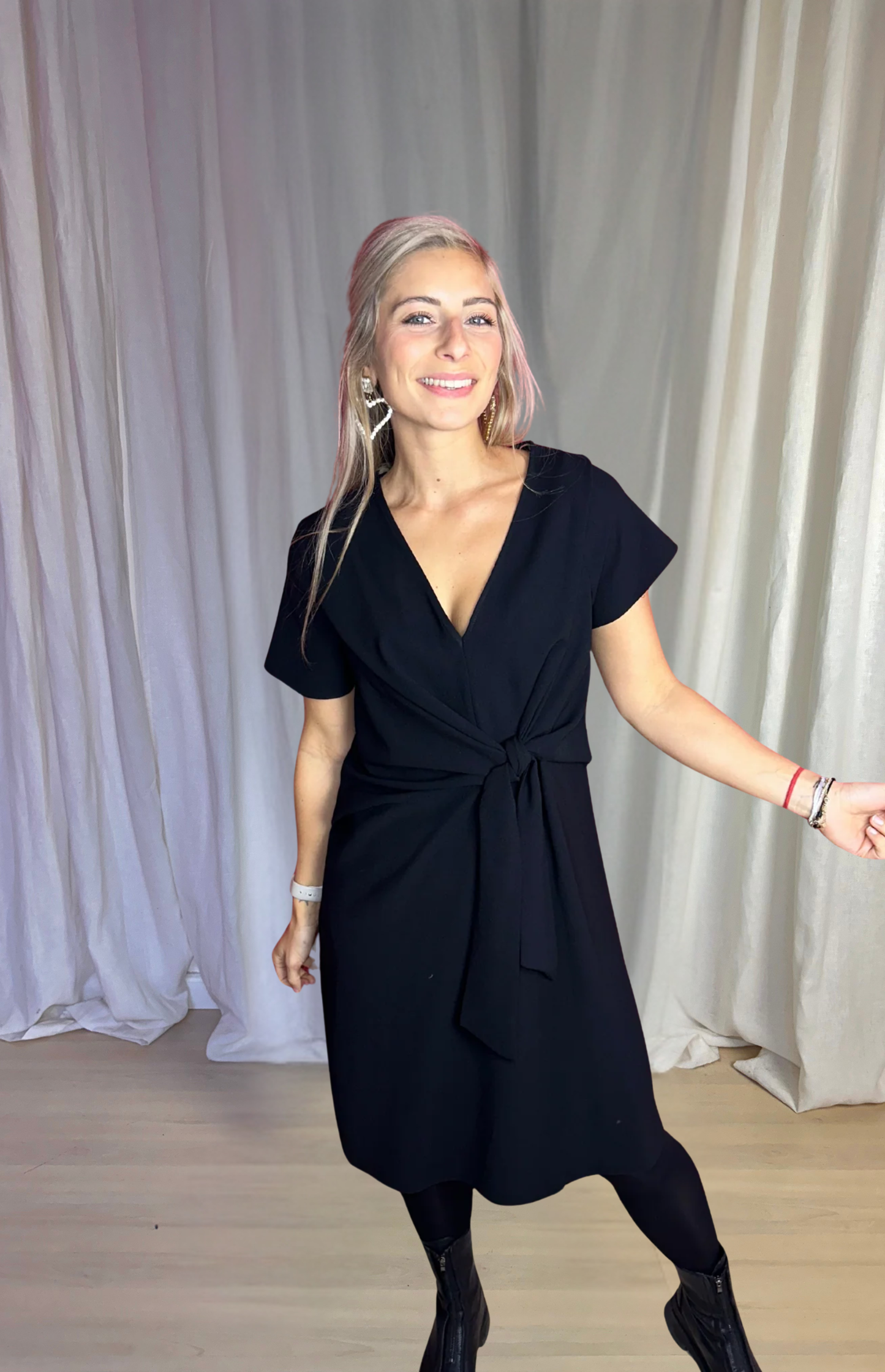 Jurk Sandro Ferrone zwart maat 38