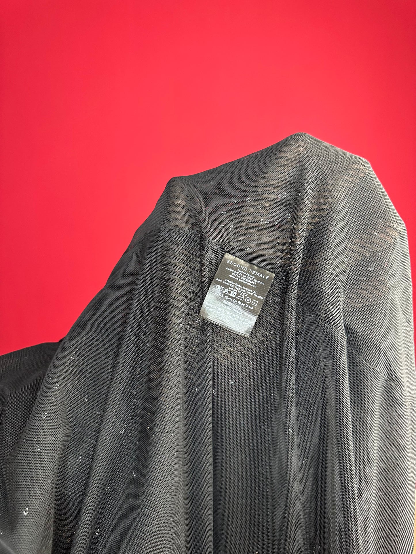Jurk Second Female pailletten zwart - Maat XL