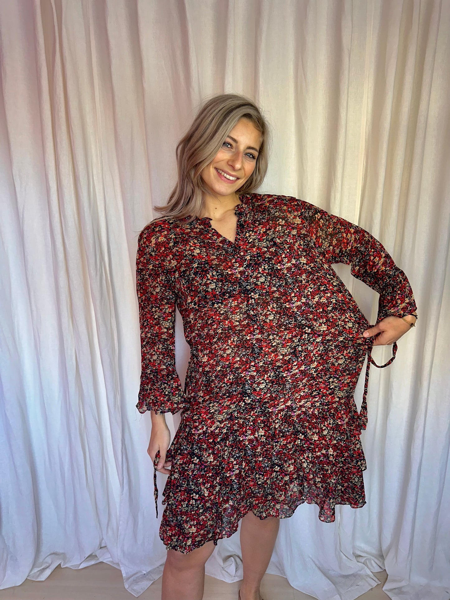 Jurk Set print rood - Maat 42