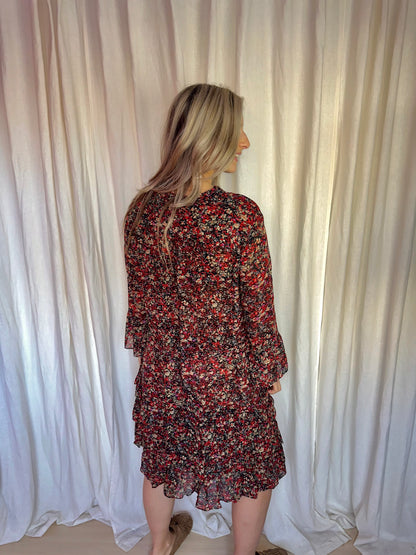 Jurk Set print rood - Maat 42