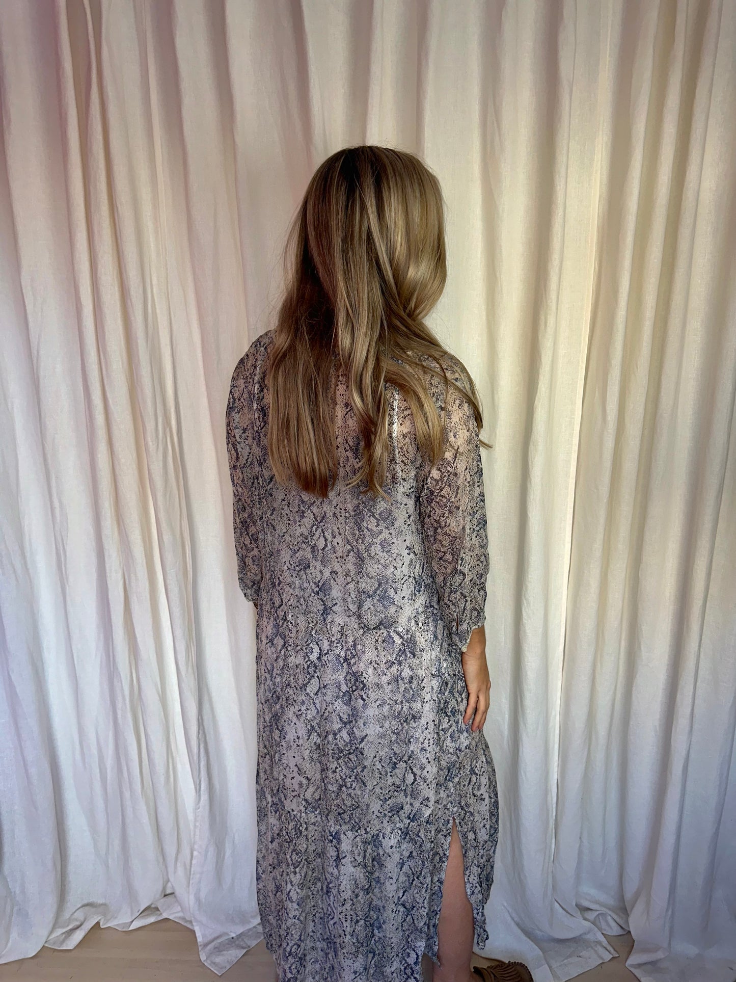 Jurk Set slangenprint wit - Maat 42