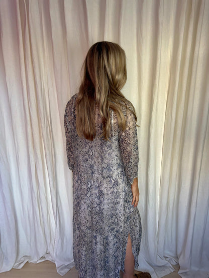 Jurk Set slangenprint wit - Maat 42