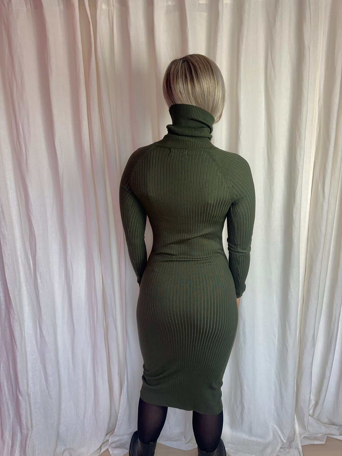 Jurk Studio21 gebreid kol groen onesize