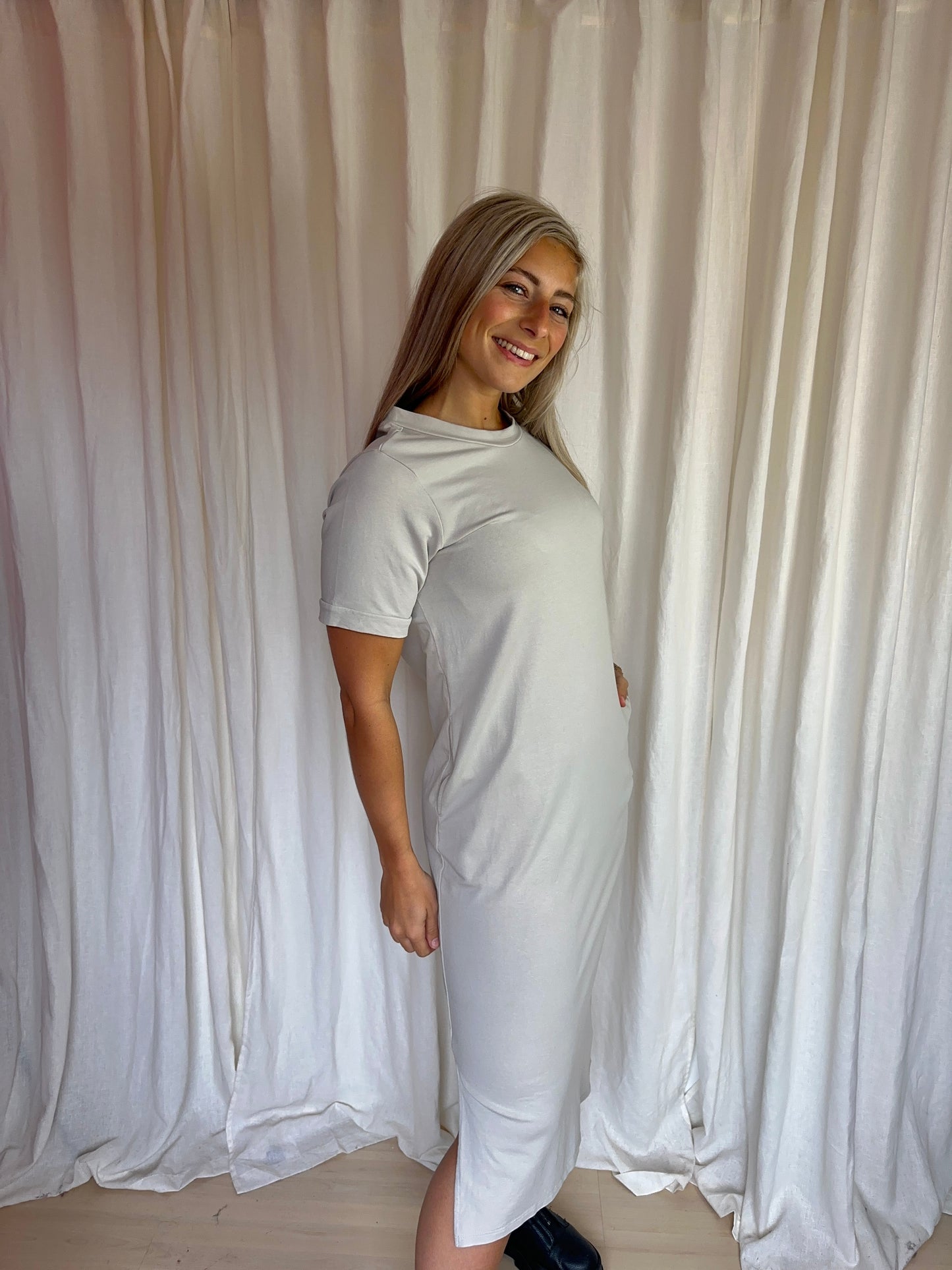 Jurk ZUSSS maxi beige maat S