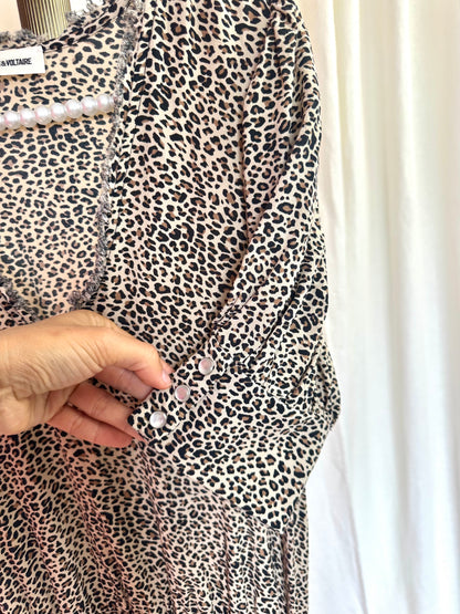 Jurk Zadig&Voltaire Russel Leo panterprint maat M