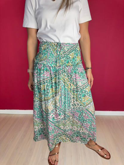 Jurk ba&sh Friska – Maat 40 – Strapless Midi-Jurk / Maxi-Rok mintgroen