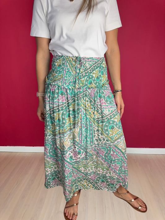 Jurk ba&sh Friska – Maat 40 – Strapless Midi-Jurk / Maxi-Rok mintgroen