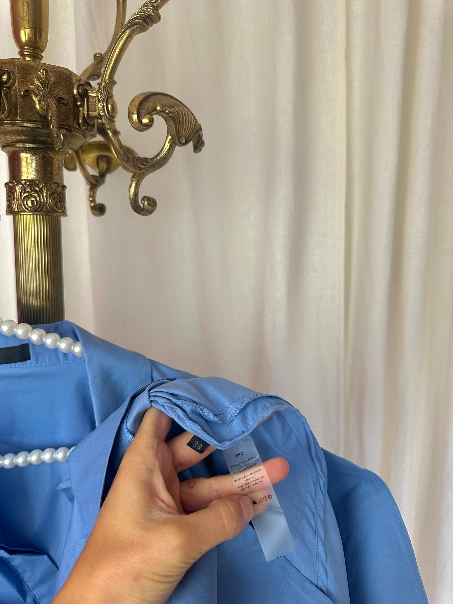 Jurk overhemd FFC blauw - maat 38 (M)