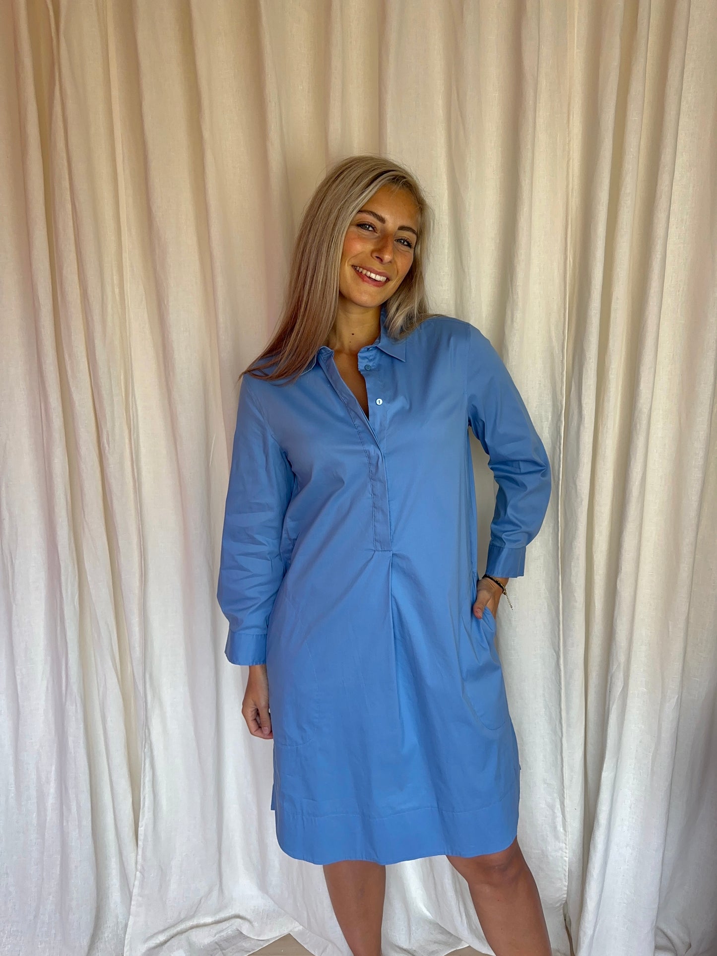 Jurk overhemd FFC blauw - maat 38 (M)