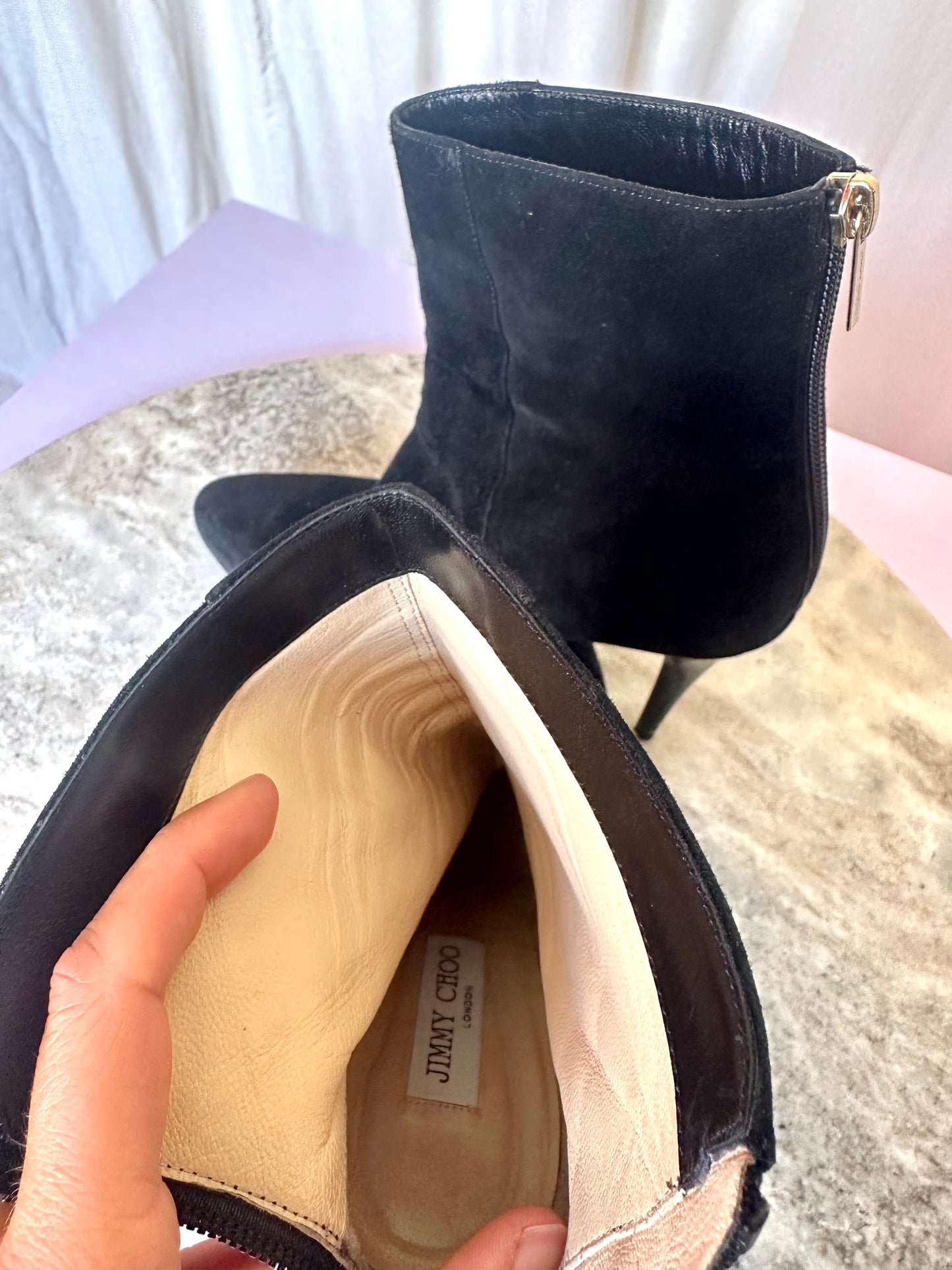 Laarsjes Jimmy Choo suede zwart - Maat 39,5