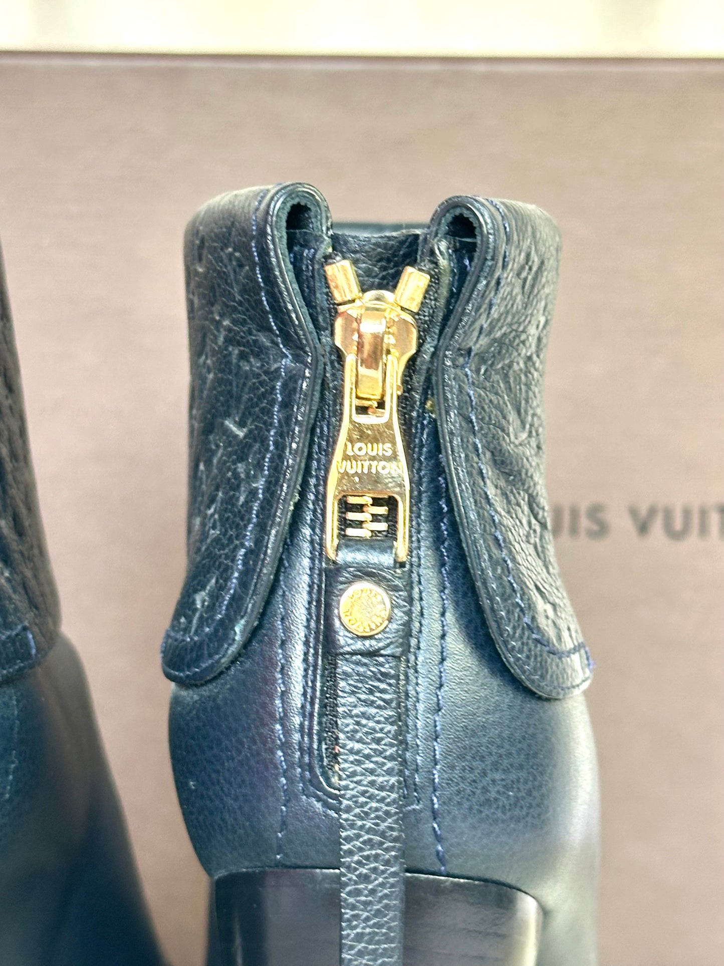 Laarsjes Louis Vuitton donkerblauw - Maat 36