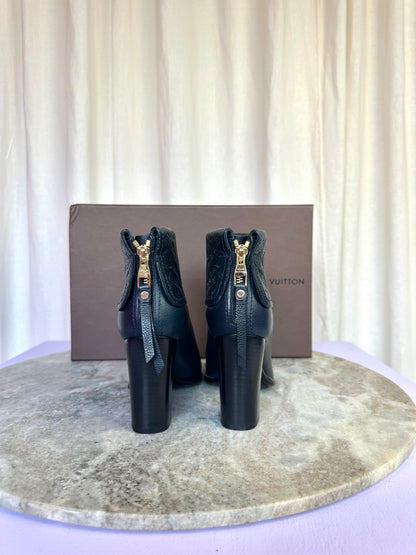 Laarsjes Louis Vuitton donkerblauw - Maat 36