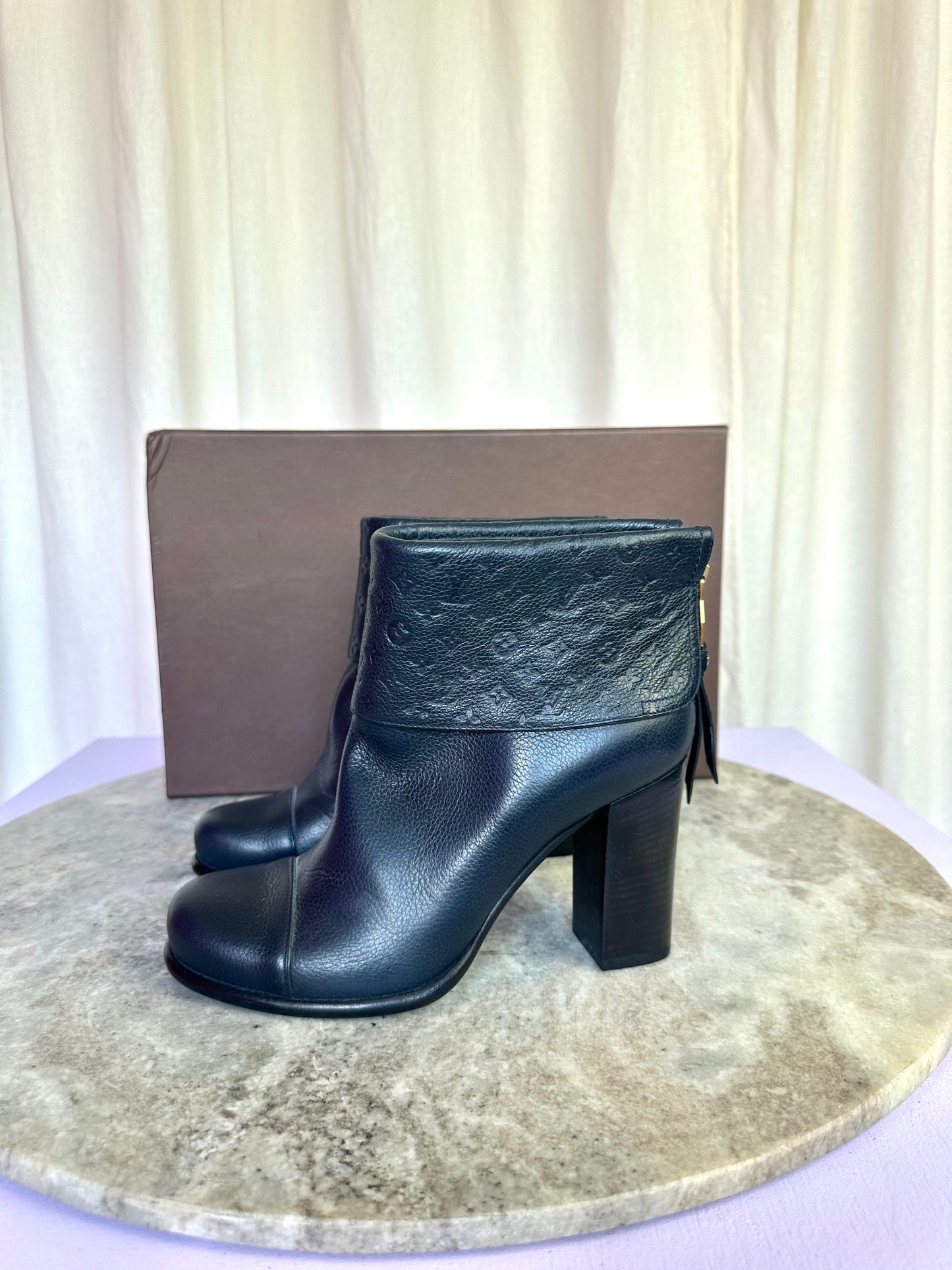 Laarsjes Louis Vuitton donkerblauw - Maat 36