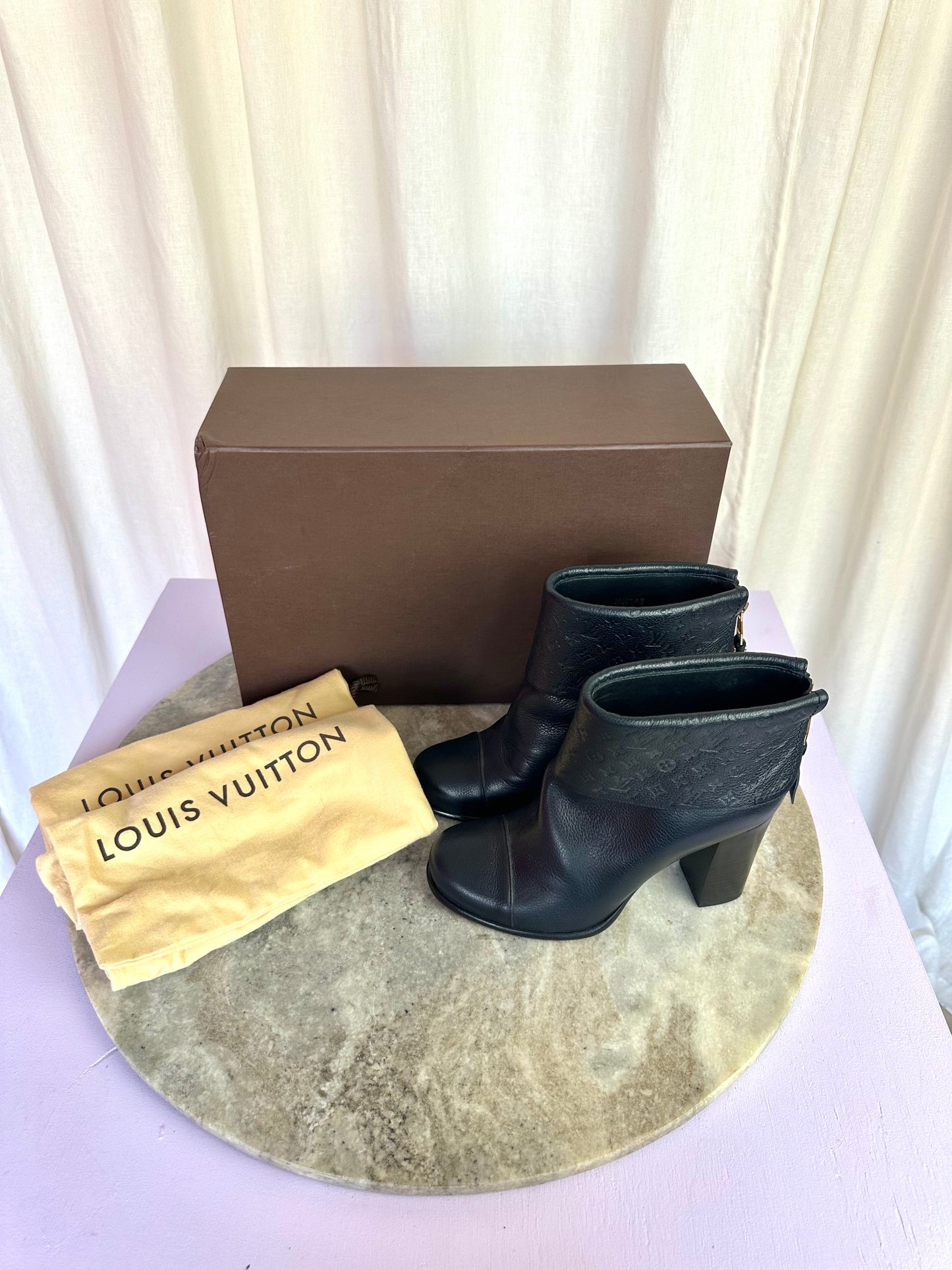 Laarsjes Louis Vuitton donkerblauw - Maat 36
